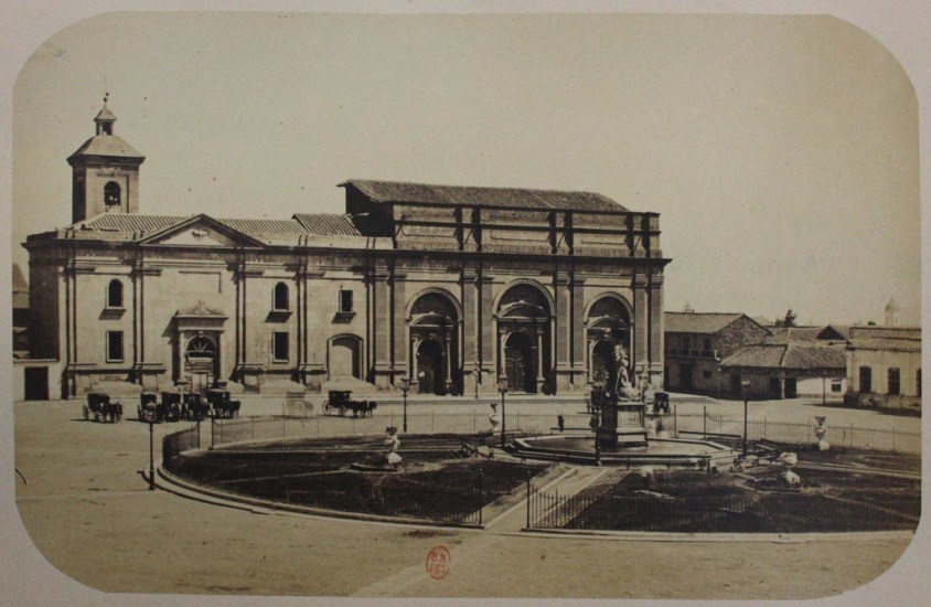 Plaza de Armas de Santiago en 1860