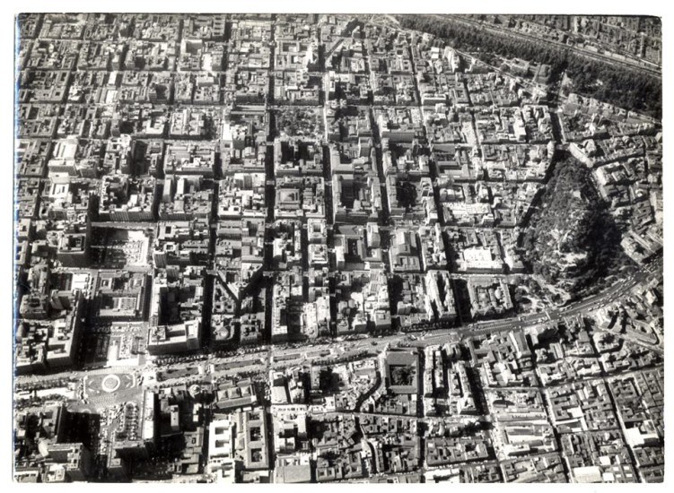 Vista aerea Santiago en 1954