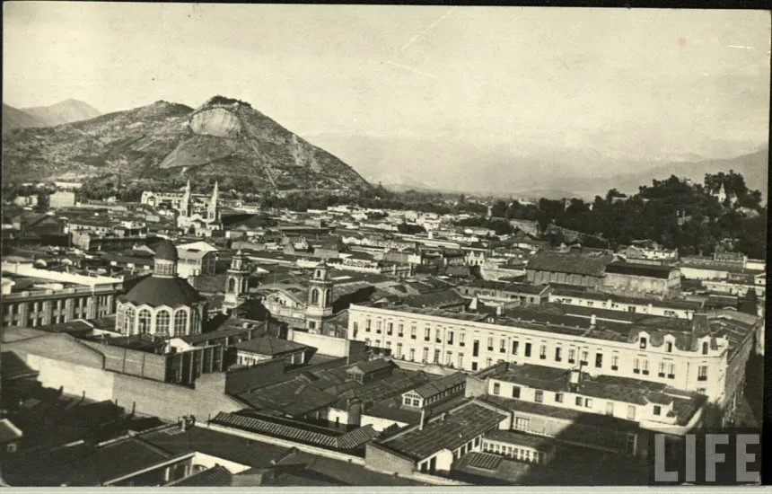 Vista de Santiago a mediados de los años 20s
