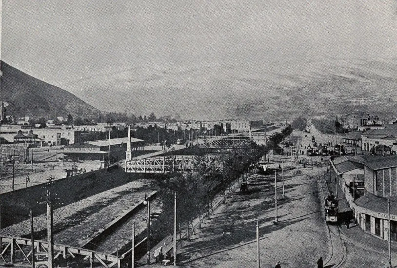 Río Mapocho alrededor de 1920