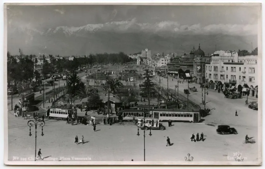 Vista desde Estación Mapocho hacia el Oriente en los años ’30s