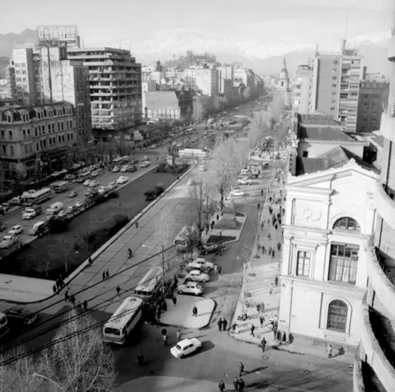 Alameda de Santiago en 1963