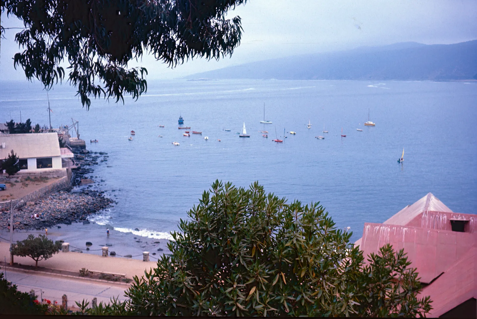 Vista de Papudo en 1971