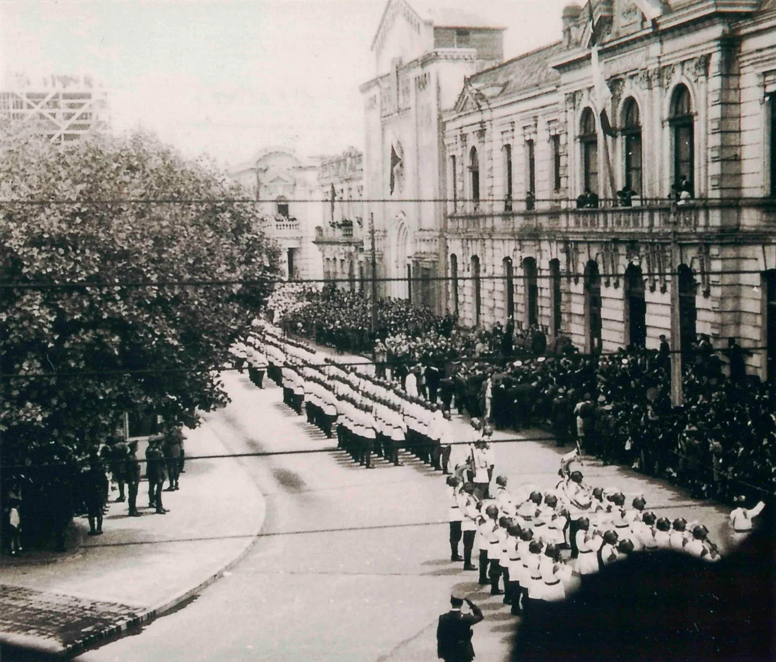 Plaza de Armas de Temuco en 1957