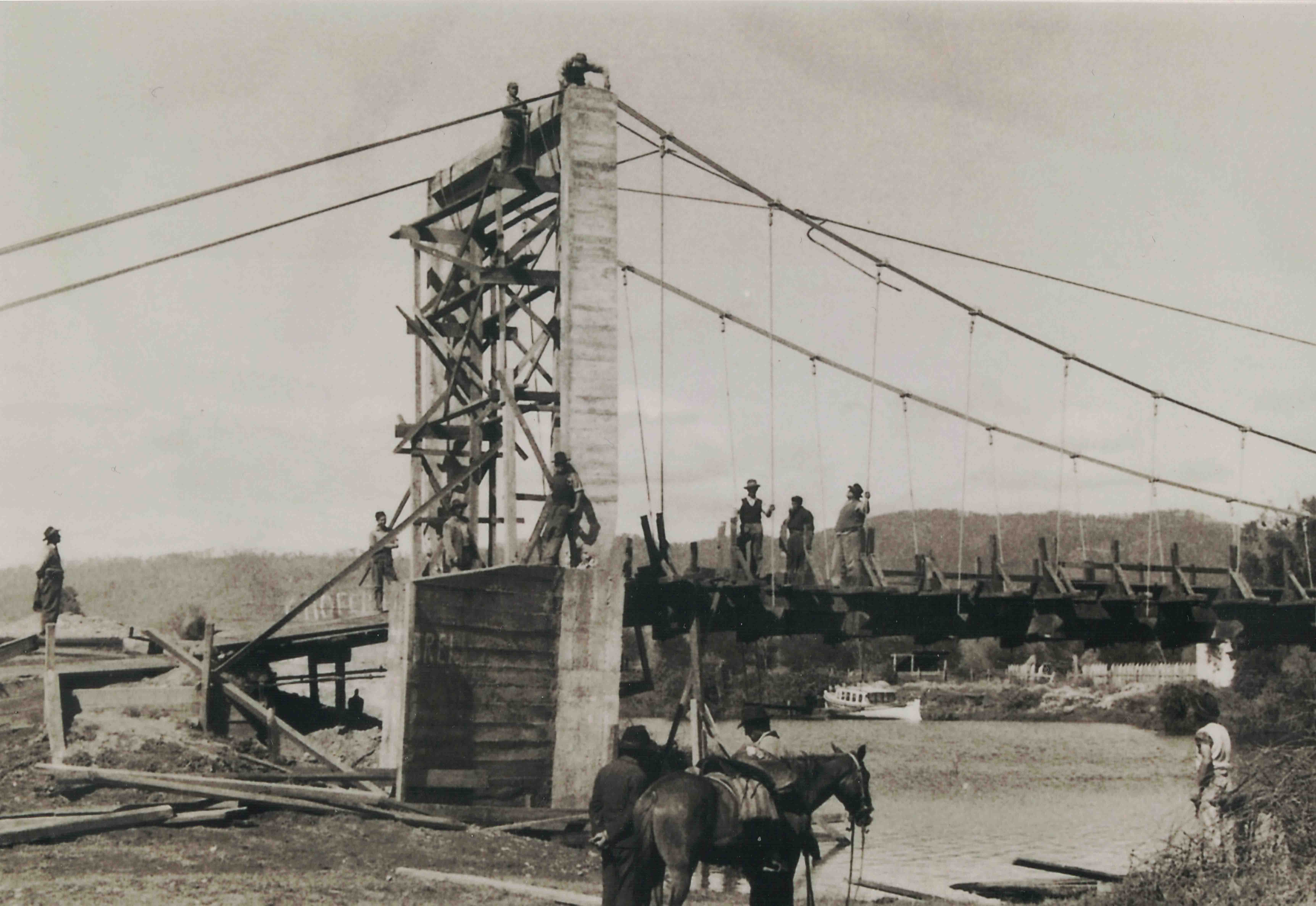 Puente sobre Río El Boldo en 1960