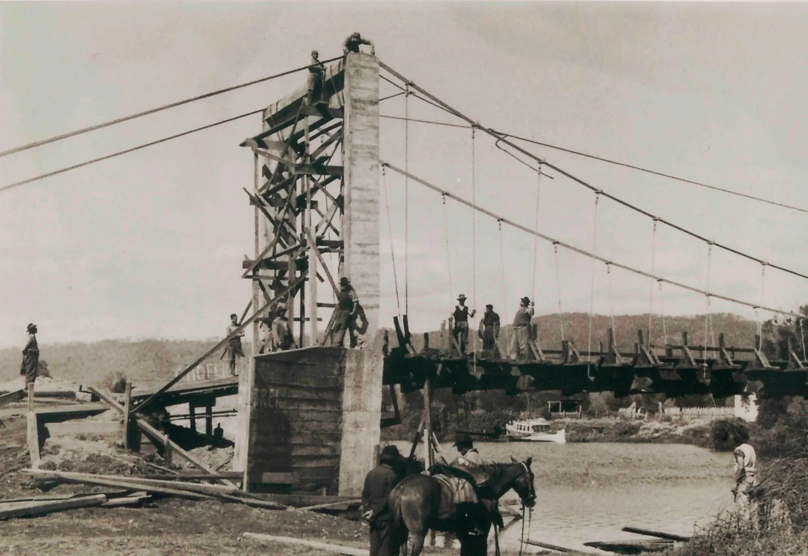 Puente sobre Río El Boldo en 1960