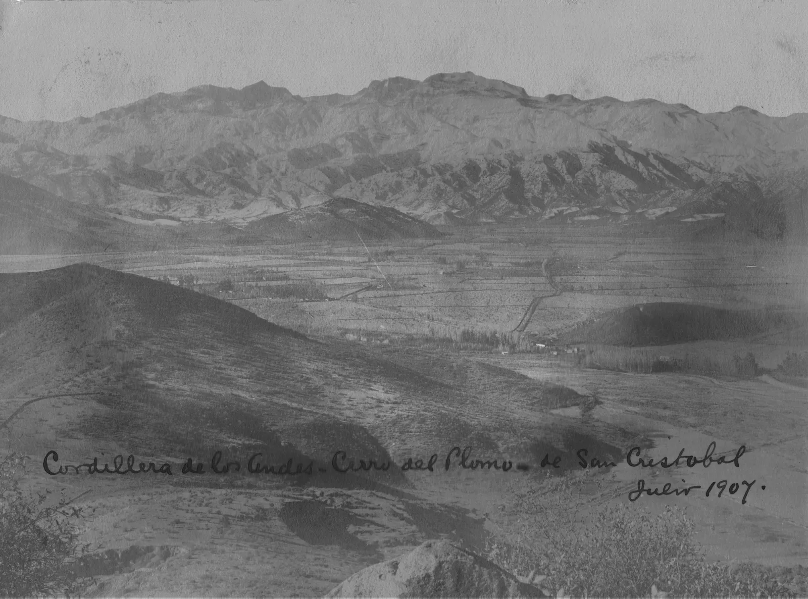 Panorámica de Santiago en 1907