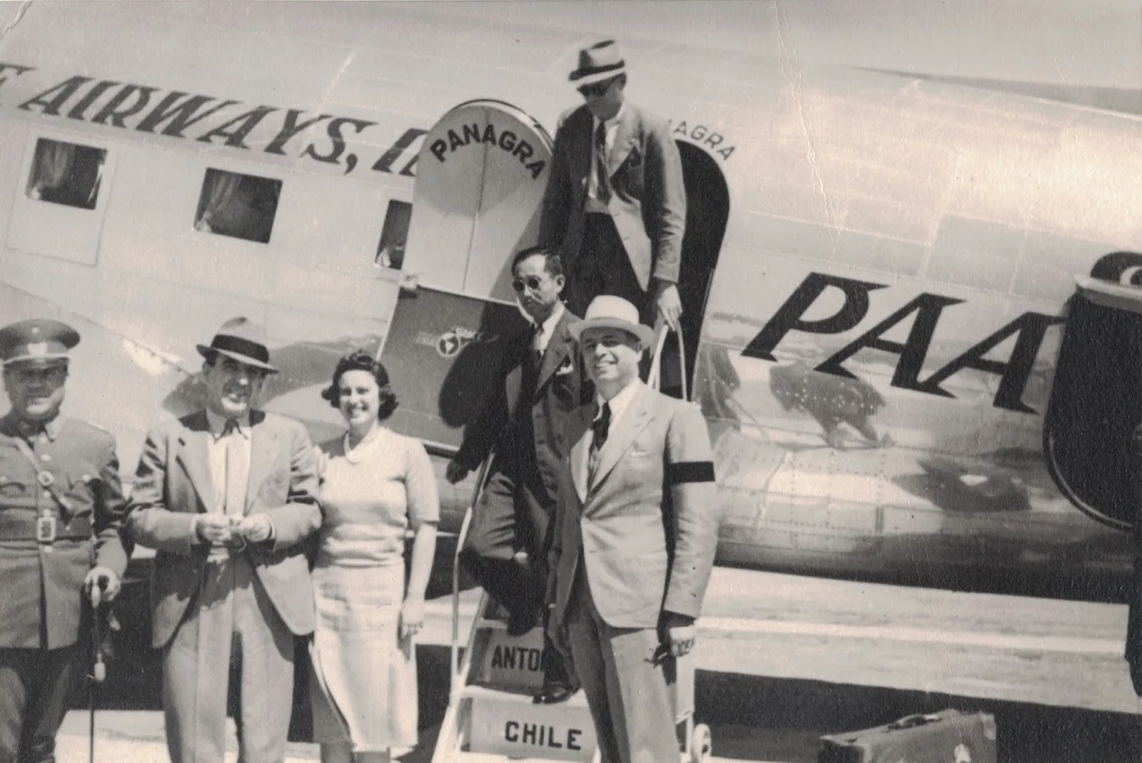 Ministro llegando a Arica en 1941