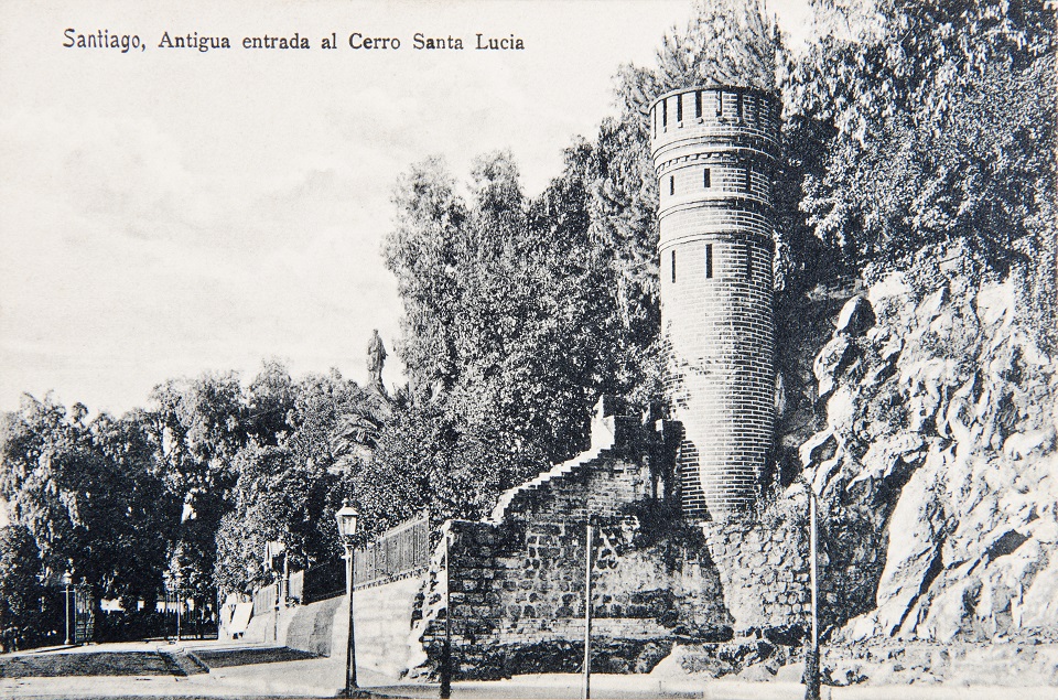 Antigua entrada al Cerro Santa Lucía, 1915