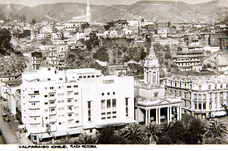 Plaza Victoria de Valparaíso en 1940