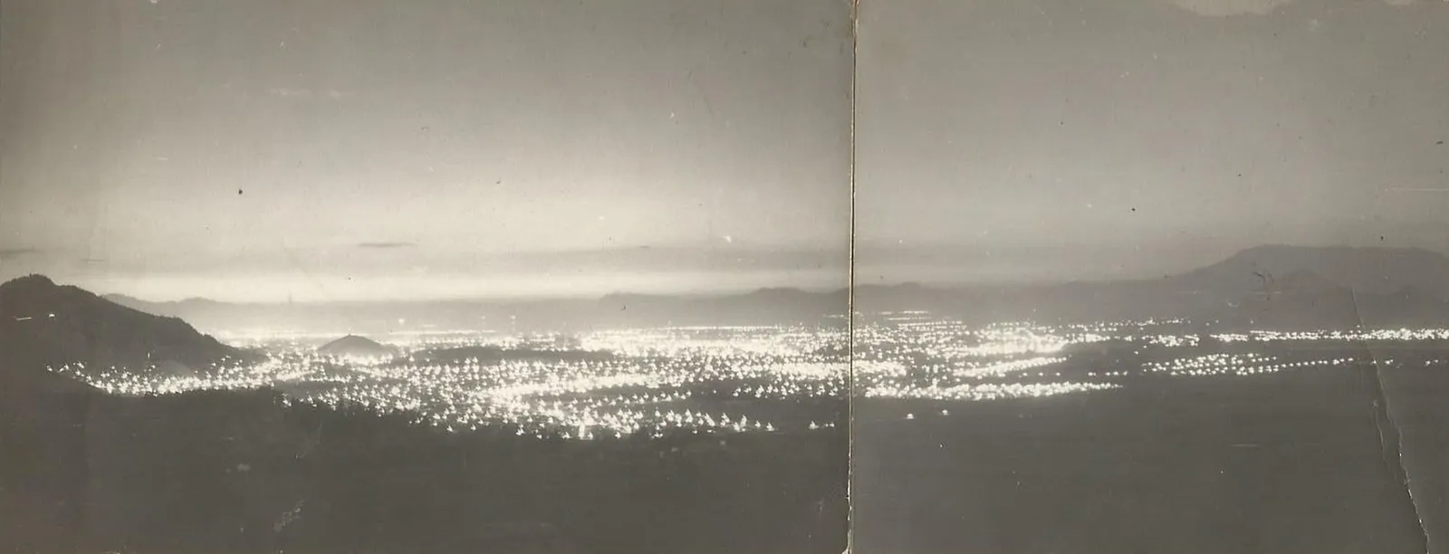 Panorámica de Santiago en 1945