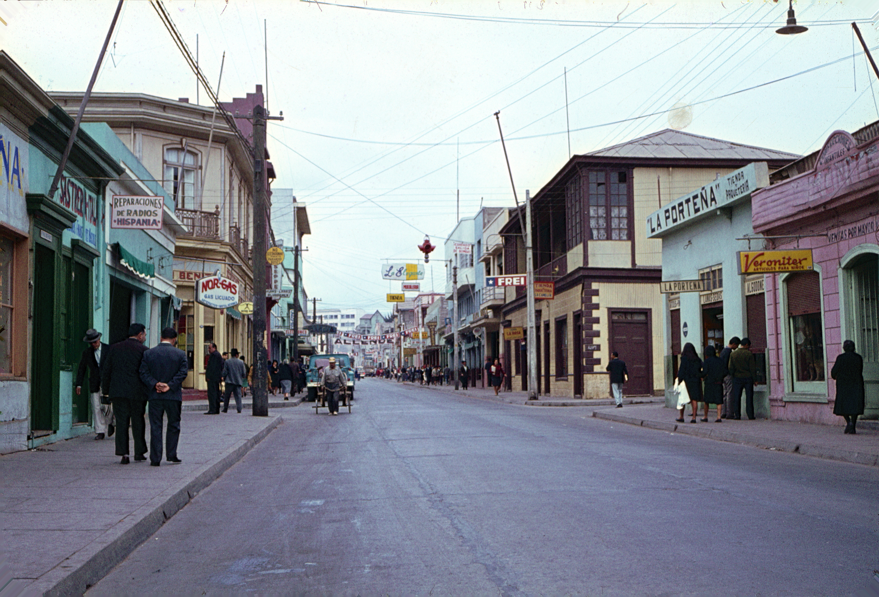Calle Aldunate en Coquimbo decada del 60