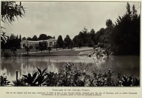 Casona y parque del Llano de Pirque, Viña Concha y Toro en 1912