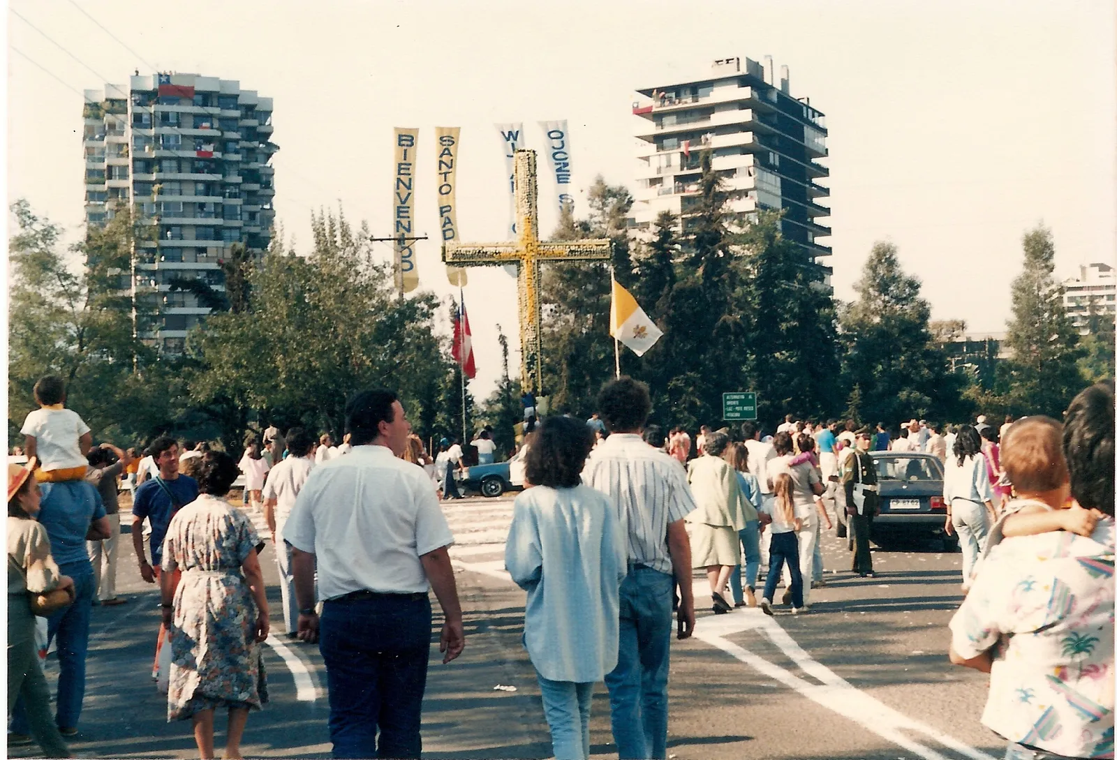 Rotonda Pérez Zújovic Vitacura en 1987