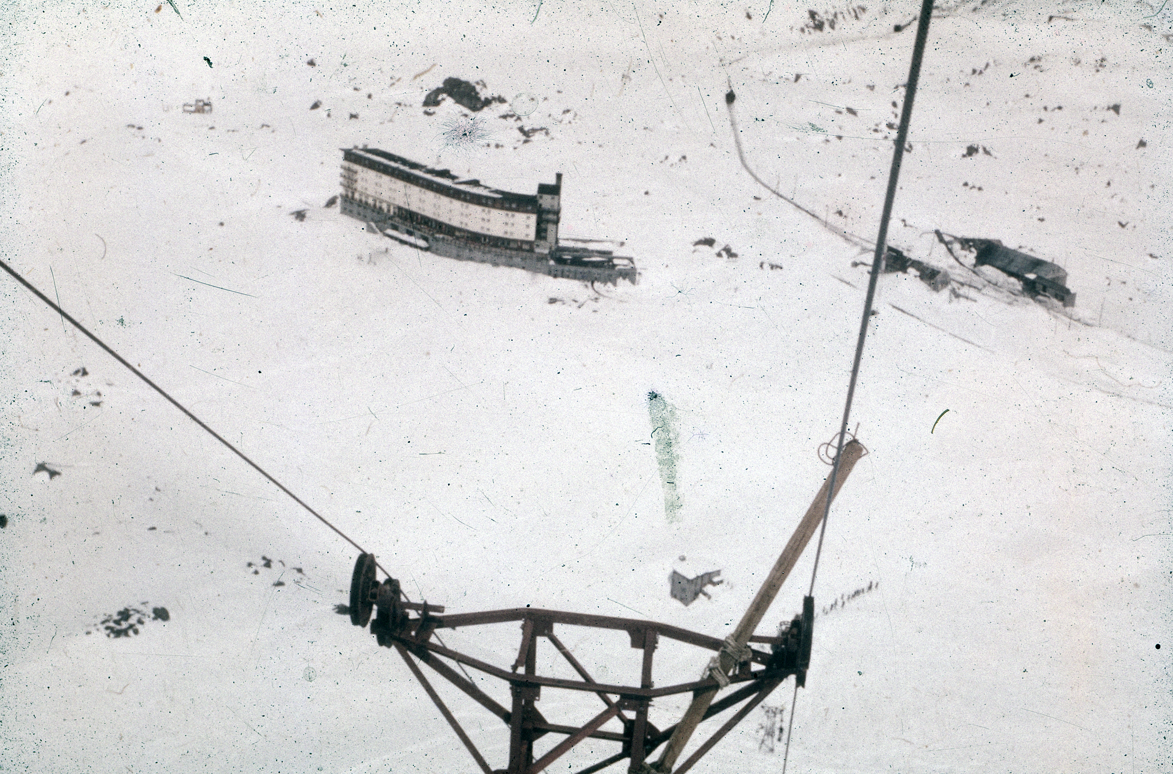 Hotel Portillo desde andarivel, años 60