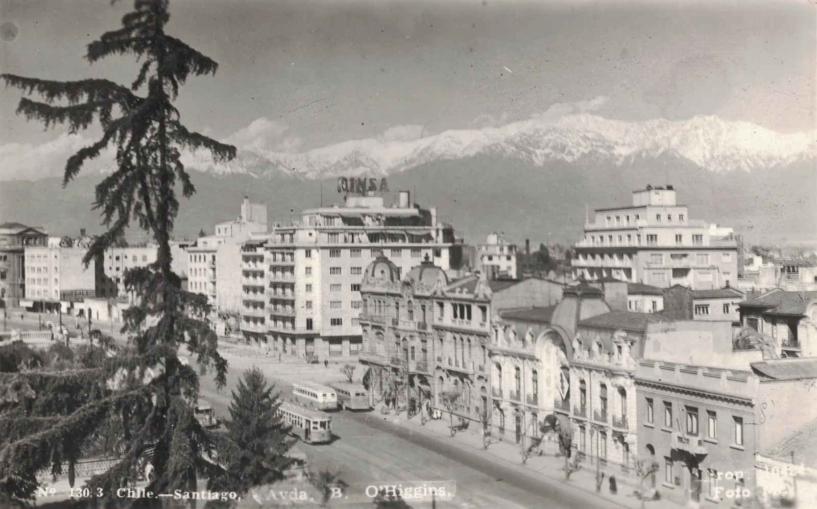 Alameda desde la Biblioteca Nacional en los 40s