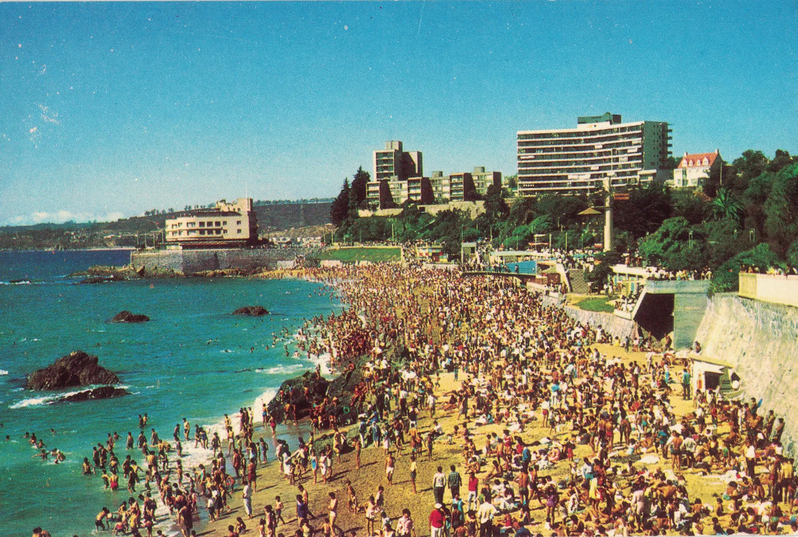 Playa Caleta Abarca, Viña Del Mar en 1972