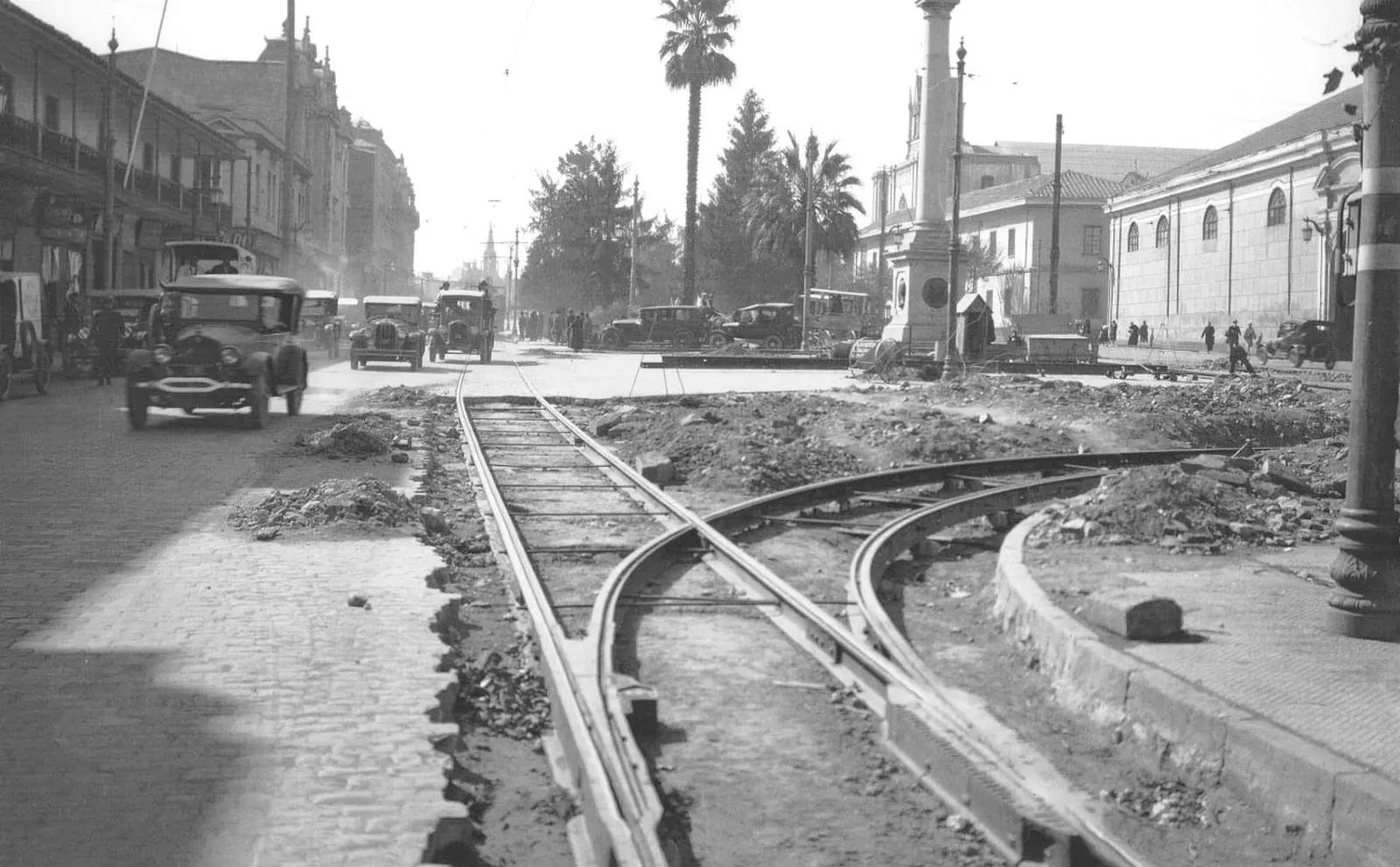 Instalación de líneas de Tranvía, 1928