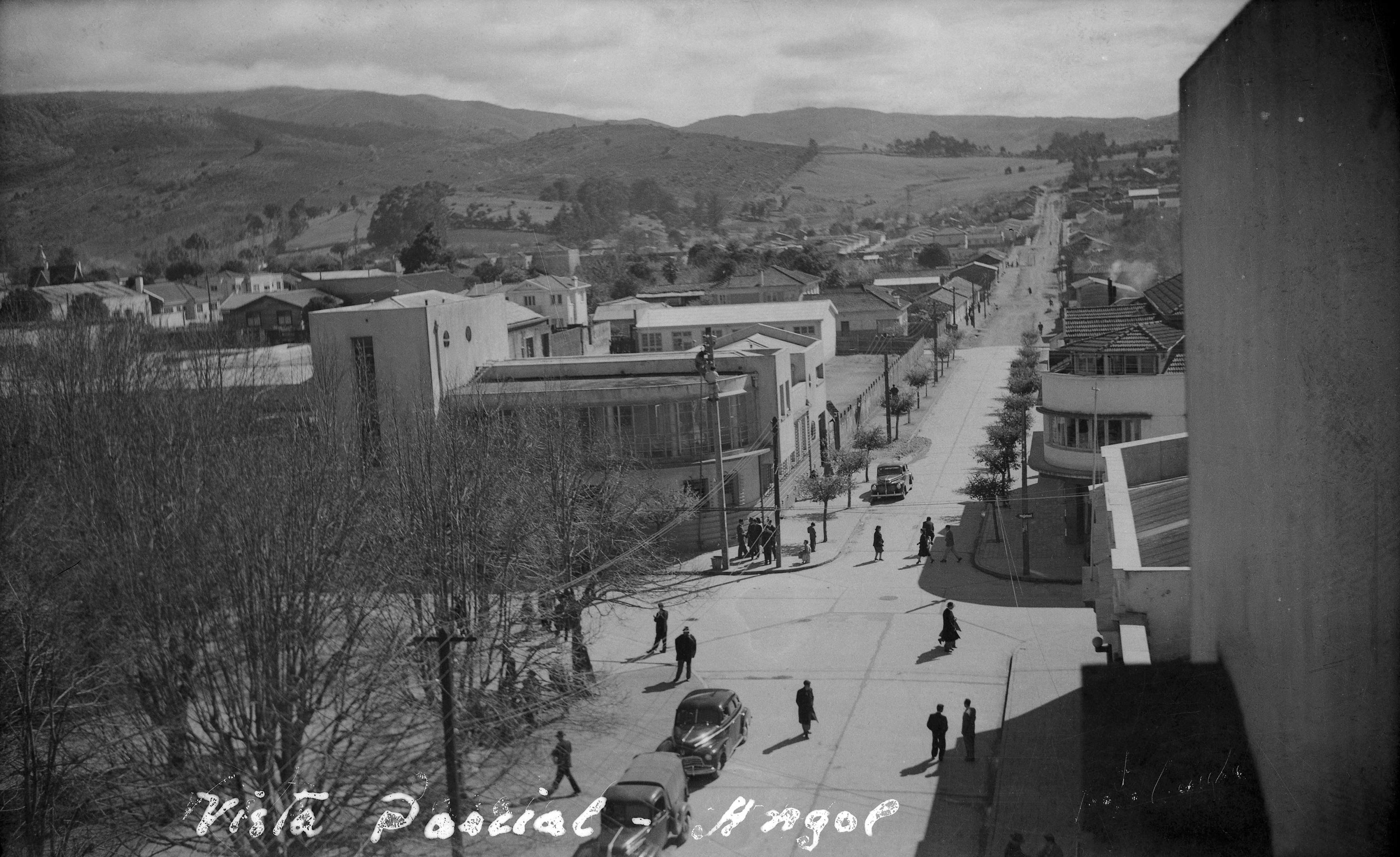 Vista al centro de Angol en 1952