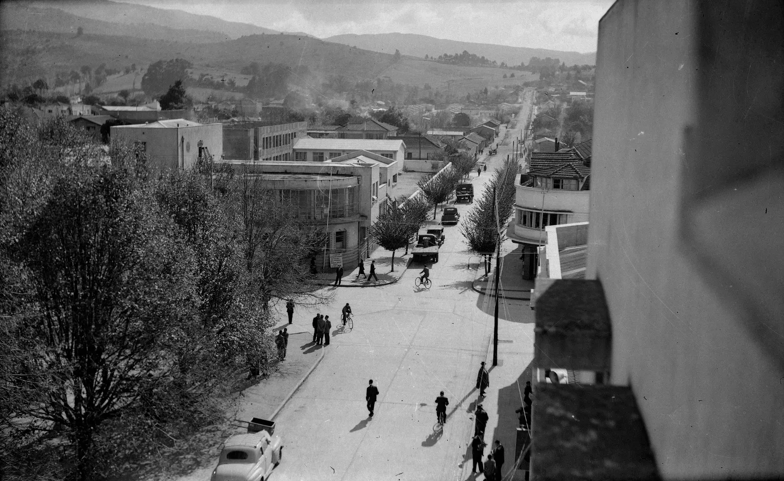 Vista al centro de Angol en 1952