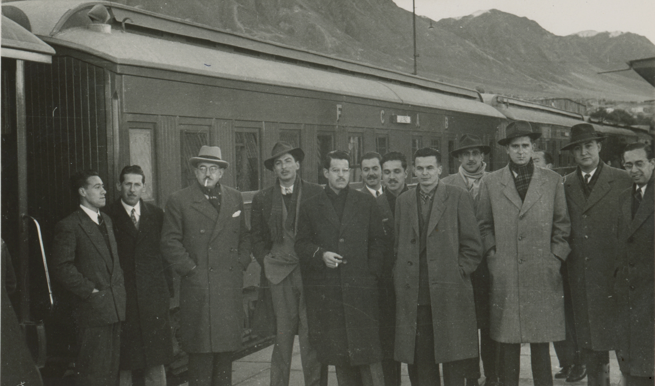 Tren Trasandino en el altiplano, 1950