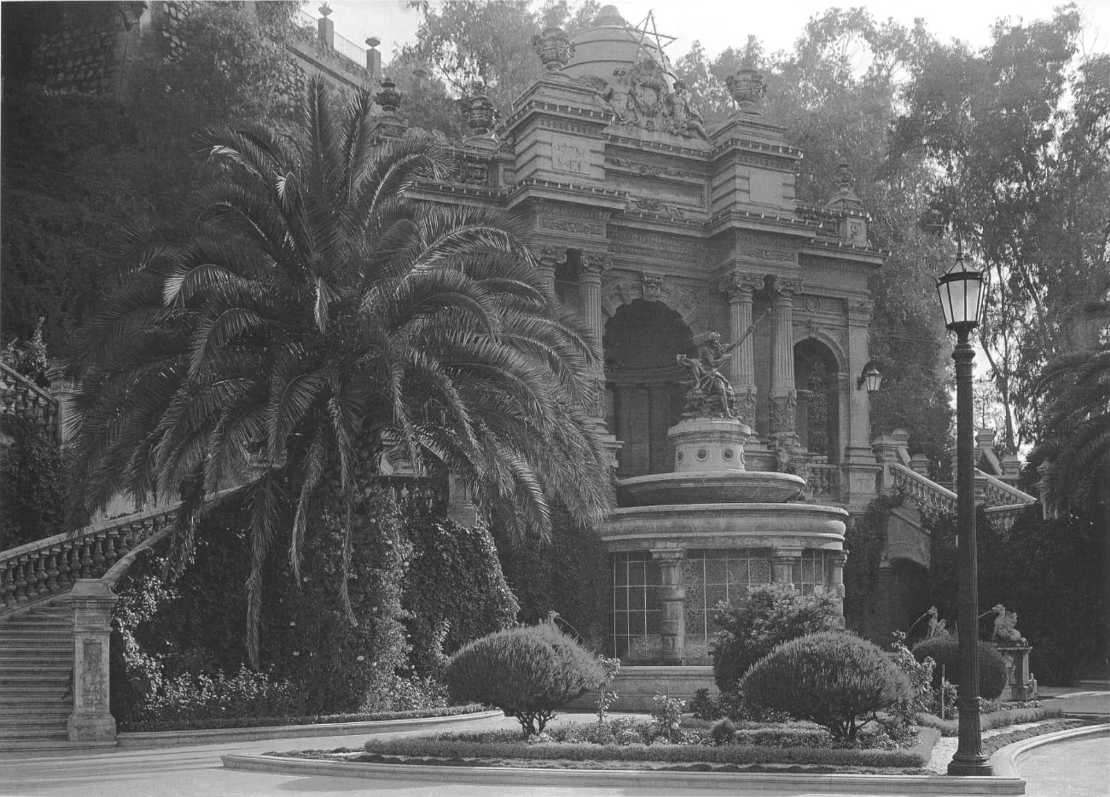 Jardines del Cerro Santa Lucía año 1928