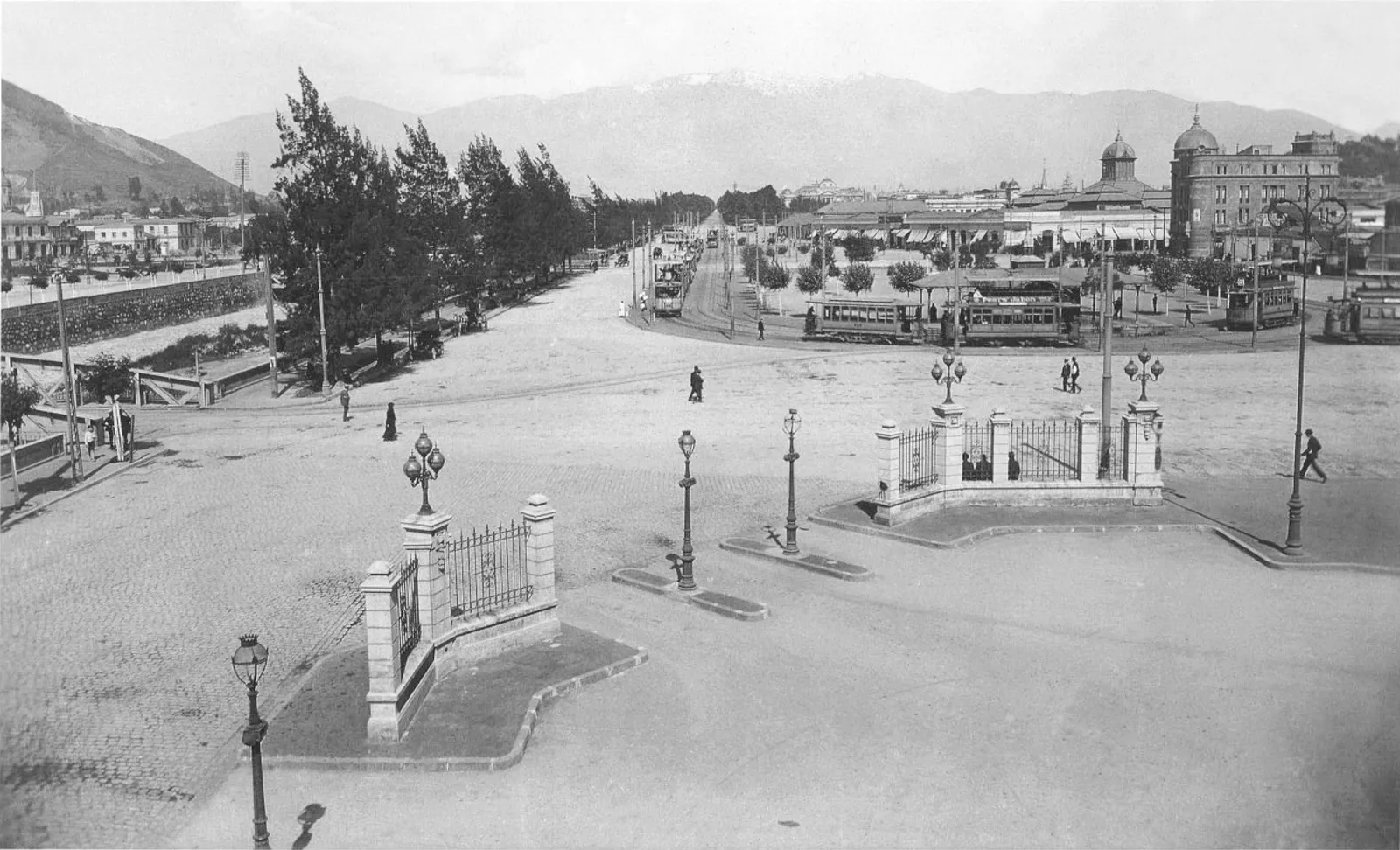 Vista desde la Estación Mapocho año 1919