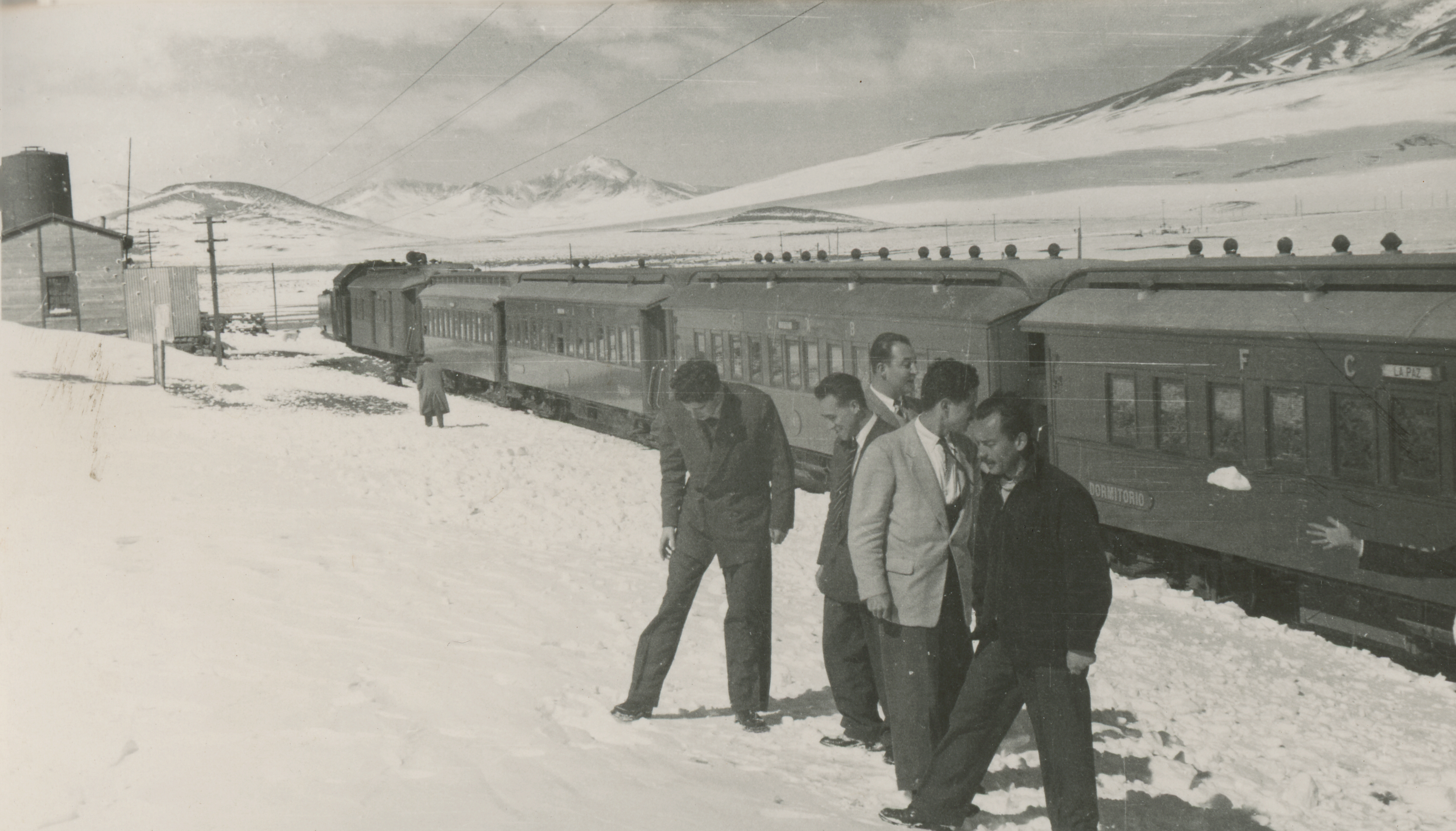 Tren trasandino, Ollagüe en 1950
