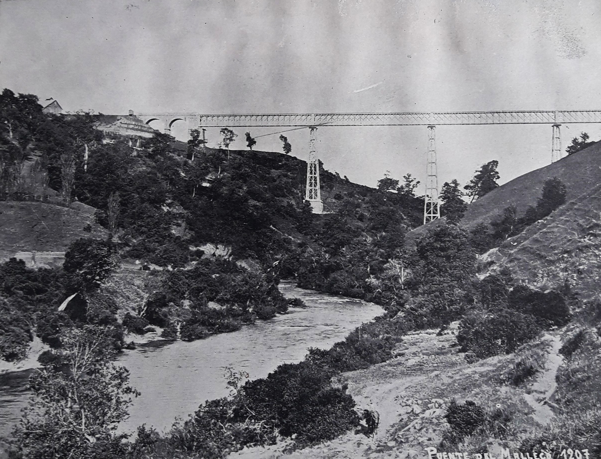 Viaducto y Río Malleco en 1931