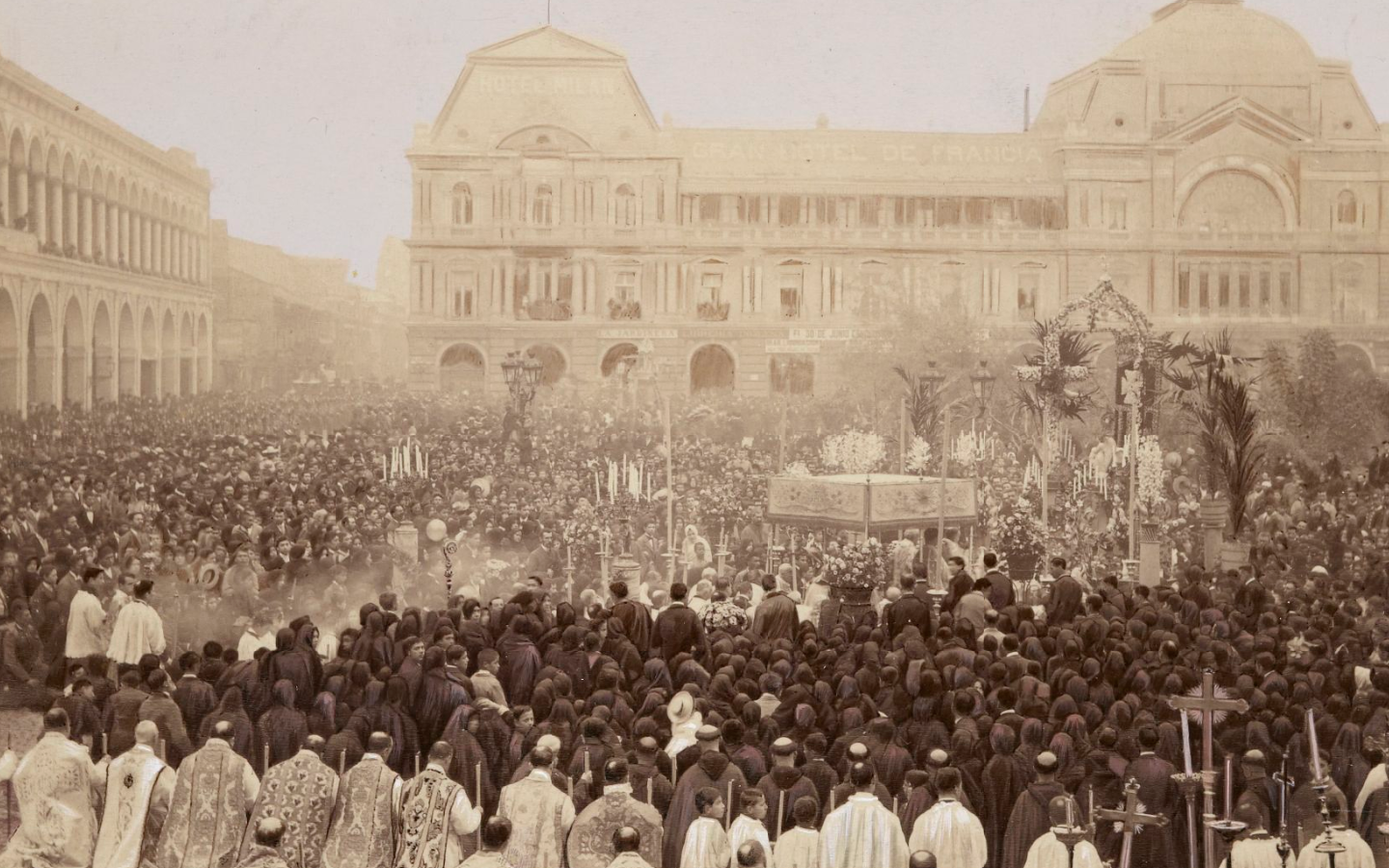 Plaza de Armas de Santiago en 1890