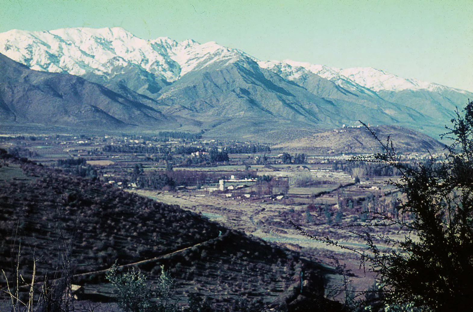 Vitacura desde el Cerro Manquehue en 1965