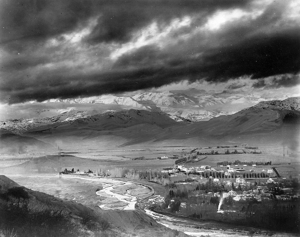 Vista al oriente de Santiago en 1922