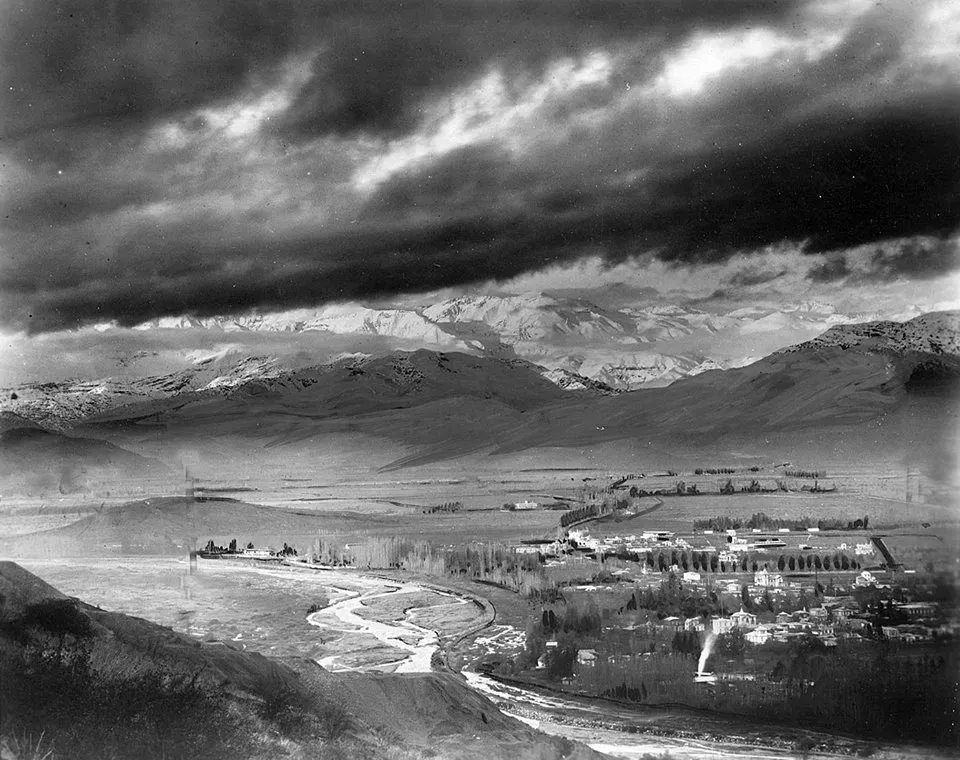 Vista al oriente de Santiago en 1922