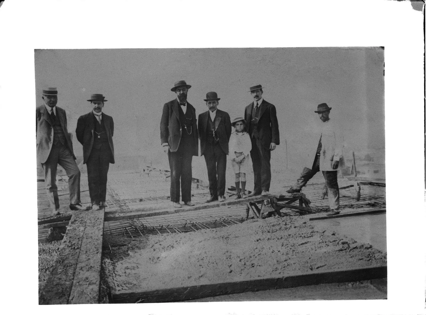 Facultad de Ingeniería U. de Chile en construcción, 1911