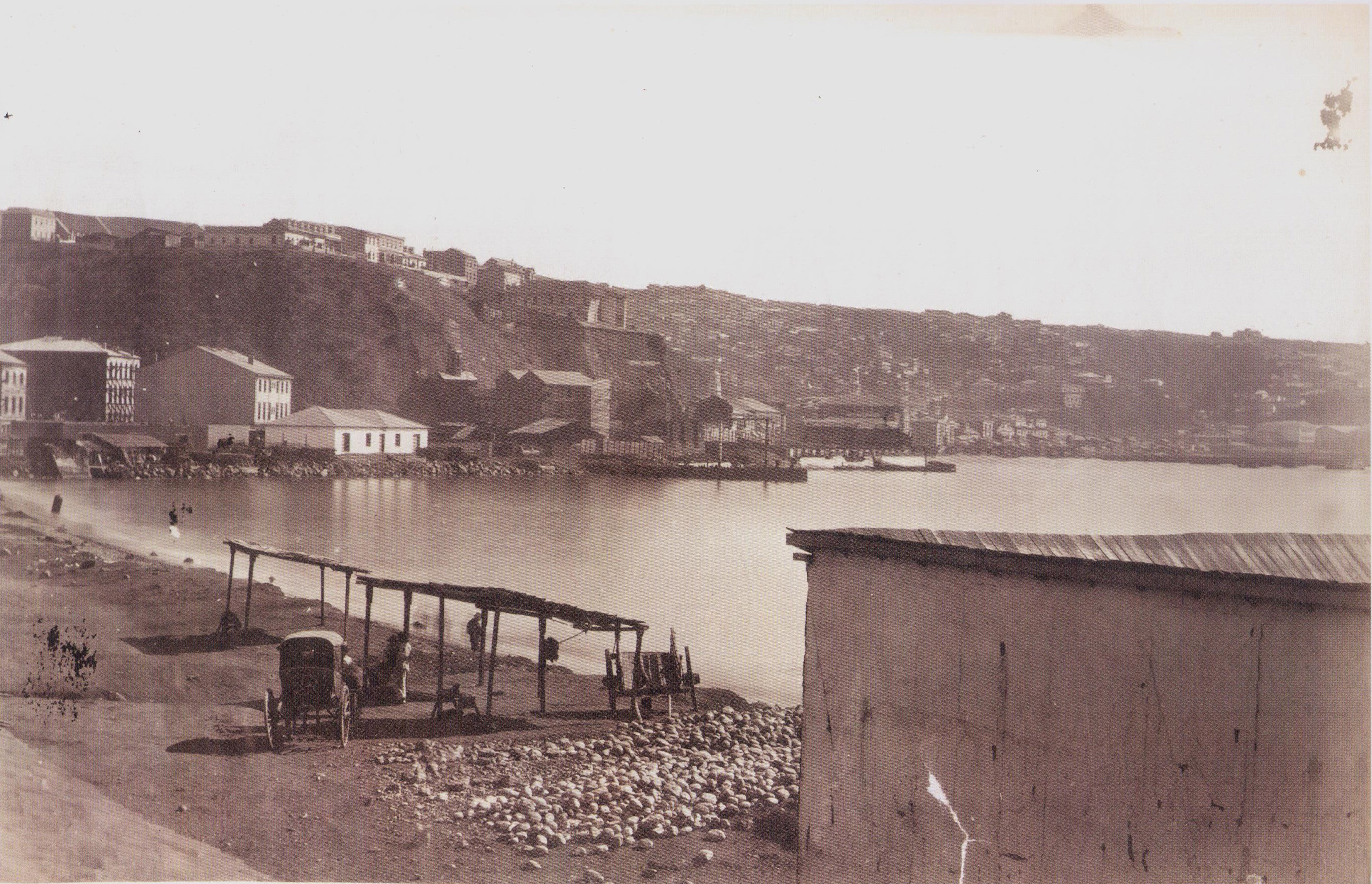 Vista de la Bahía de Valparaiso año 1870