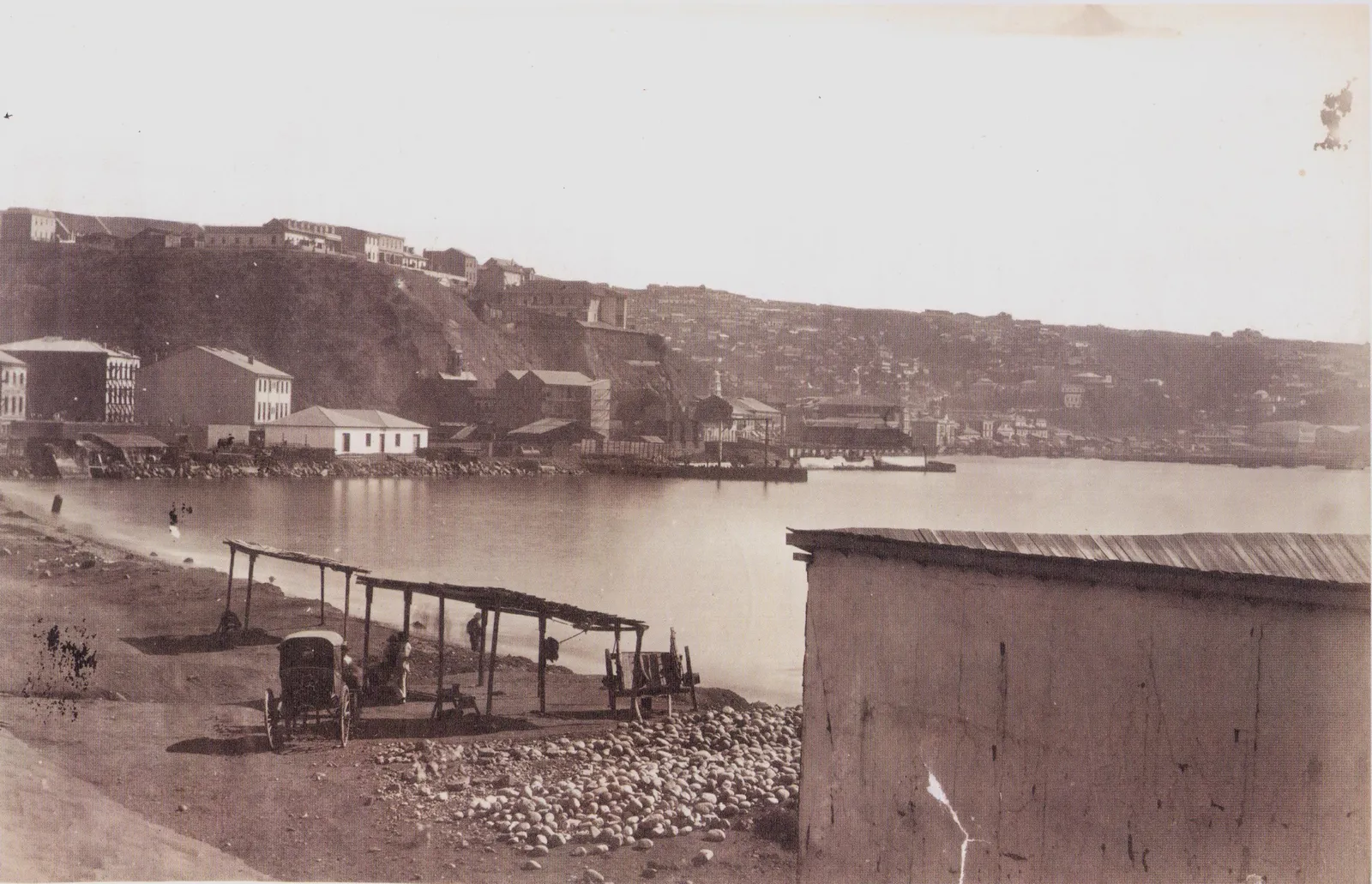 Vista de la Bahía de Valparaiso año 1870