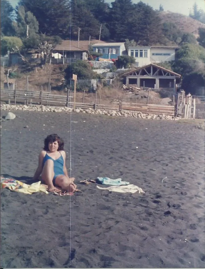 Playa Pelluhue en 1986