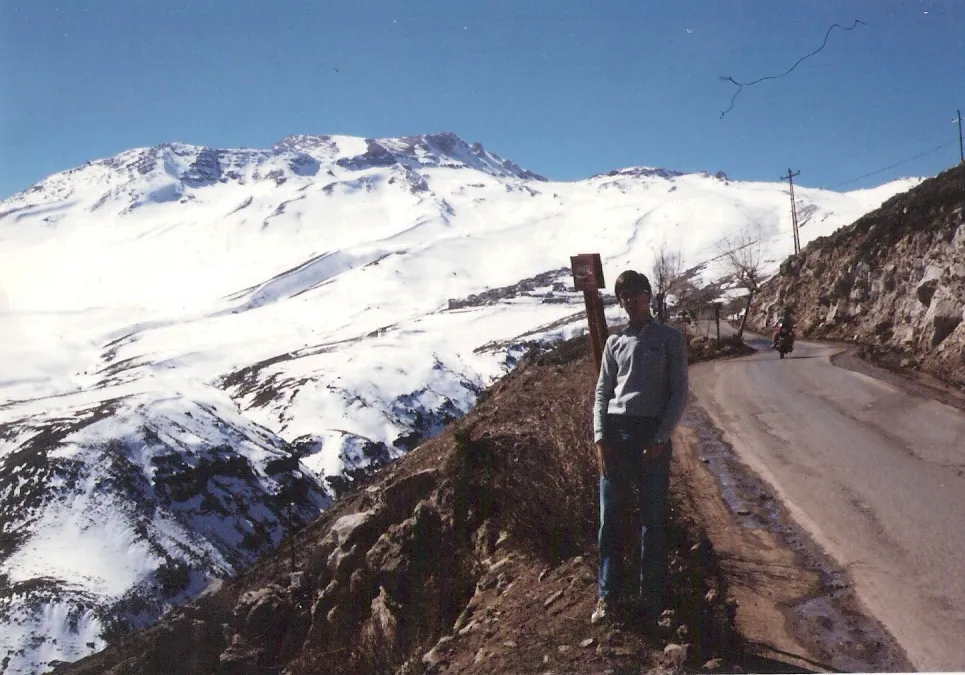 Camino a Farellones en 1982
