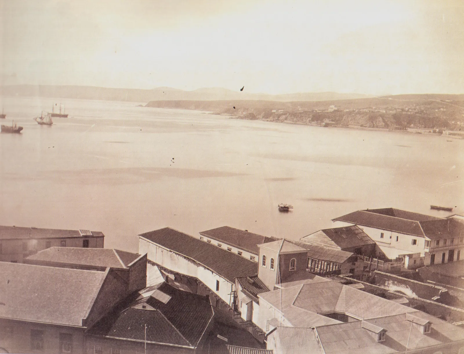 Bahía de Valparaíso en el año 1864