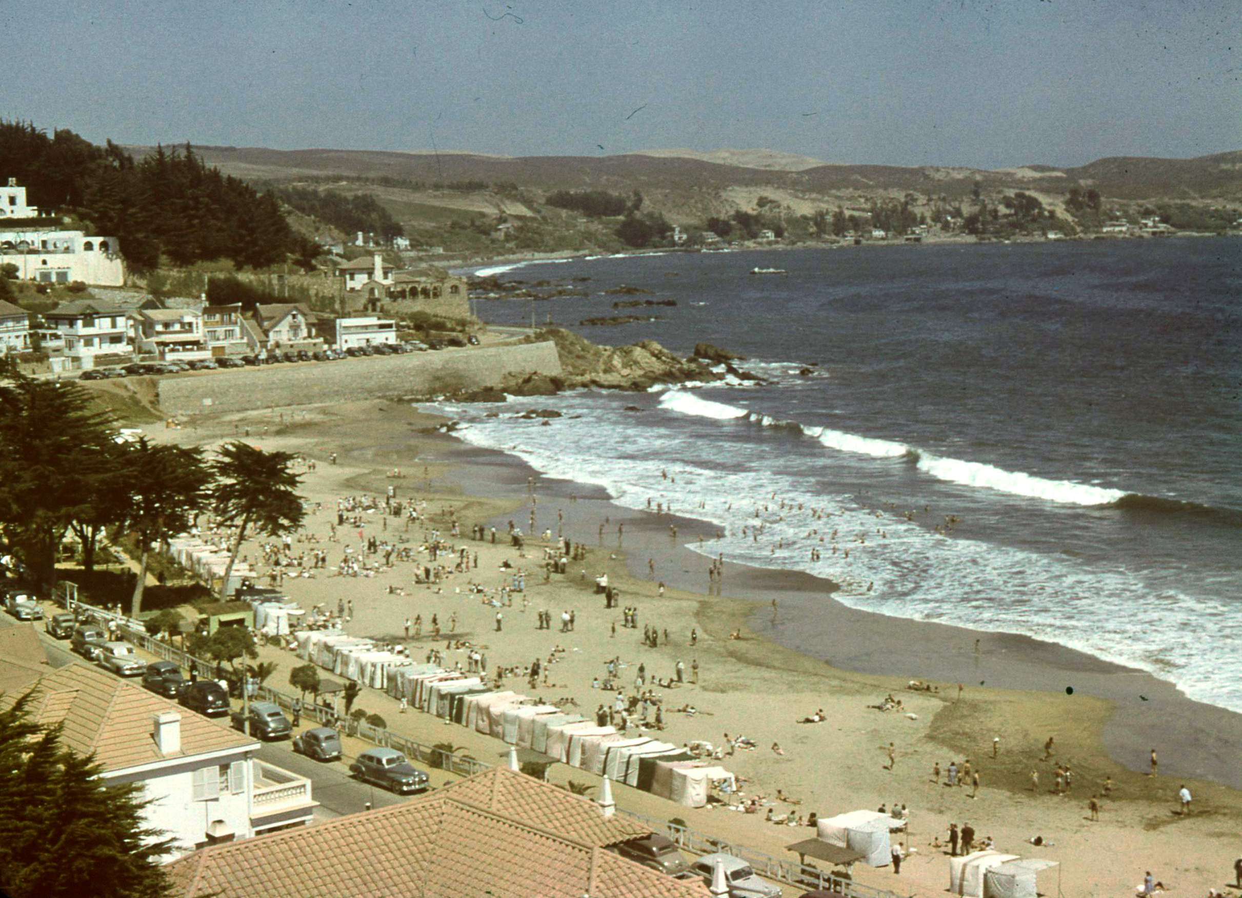 Playa Amarilla Concón en 1955