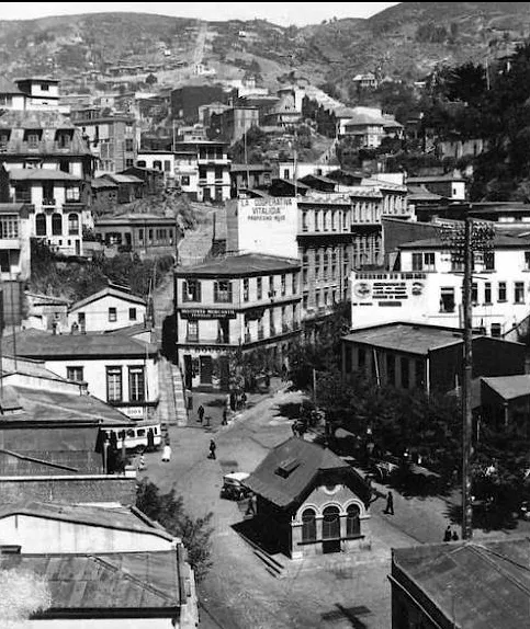 Antigua pérgola en la plazuela Ecuador, 1910