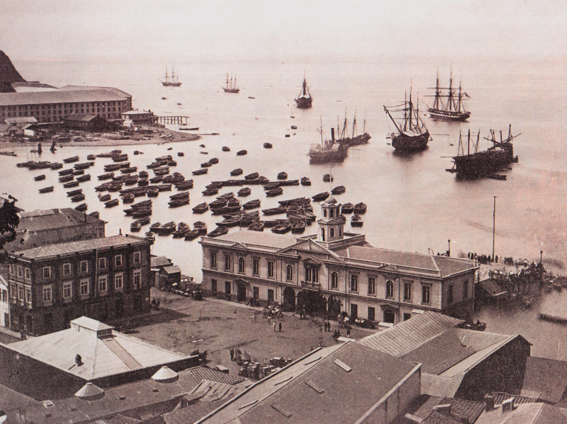 Plazuela de la Bolsa año 1864