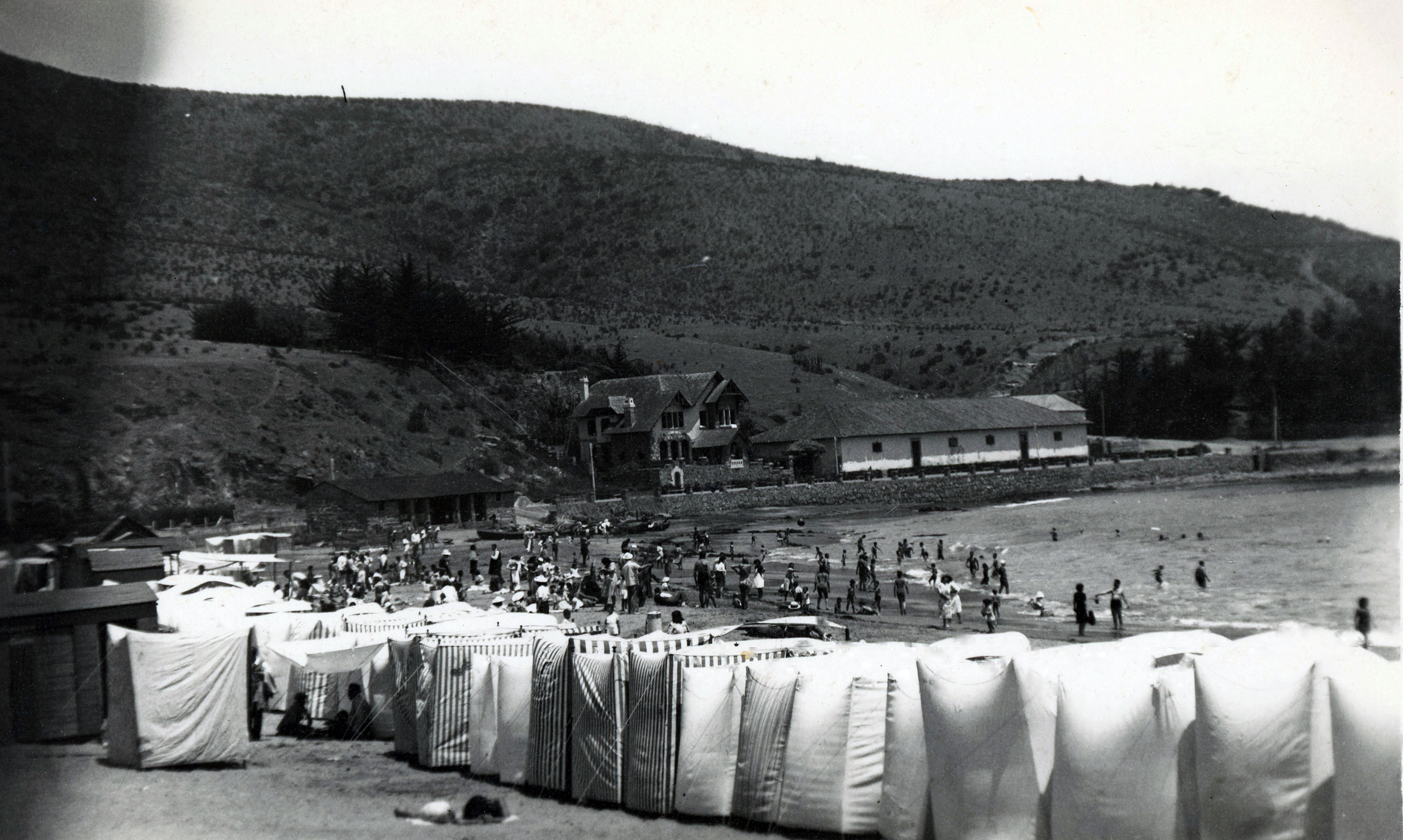 Playa de Papudo en 1950