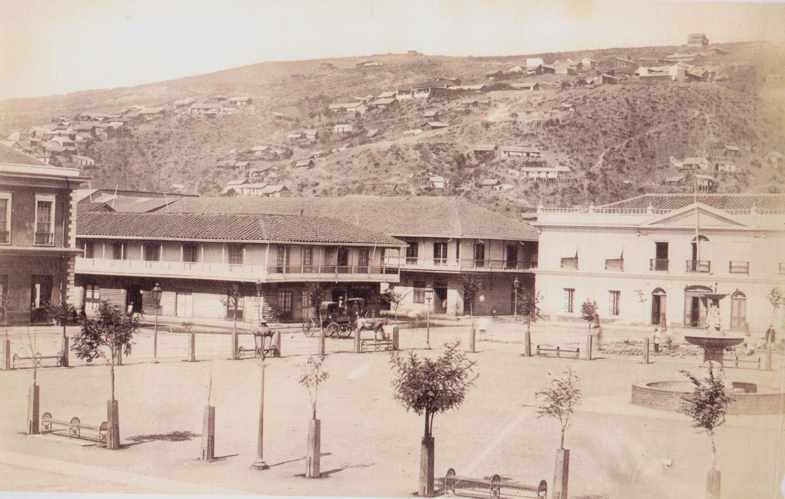 Plaza de la Victoria en Valparaíso año 1864