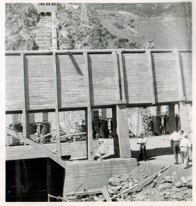 Construcción Central Hidroeléctrica Sauzal, 1945