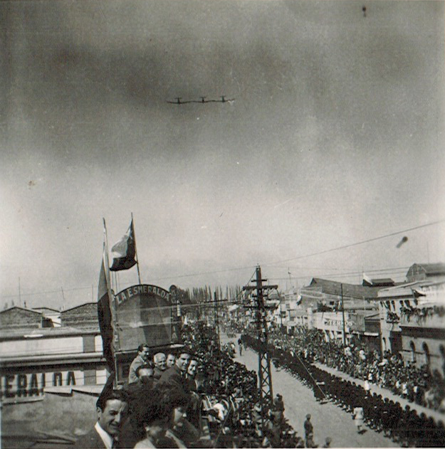 Desfile conmemorativo del Desastre de Rancagua, 1945