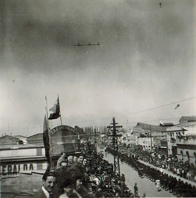 Desfile conmemorativo del Desastre de Rancagua, 1945