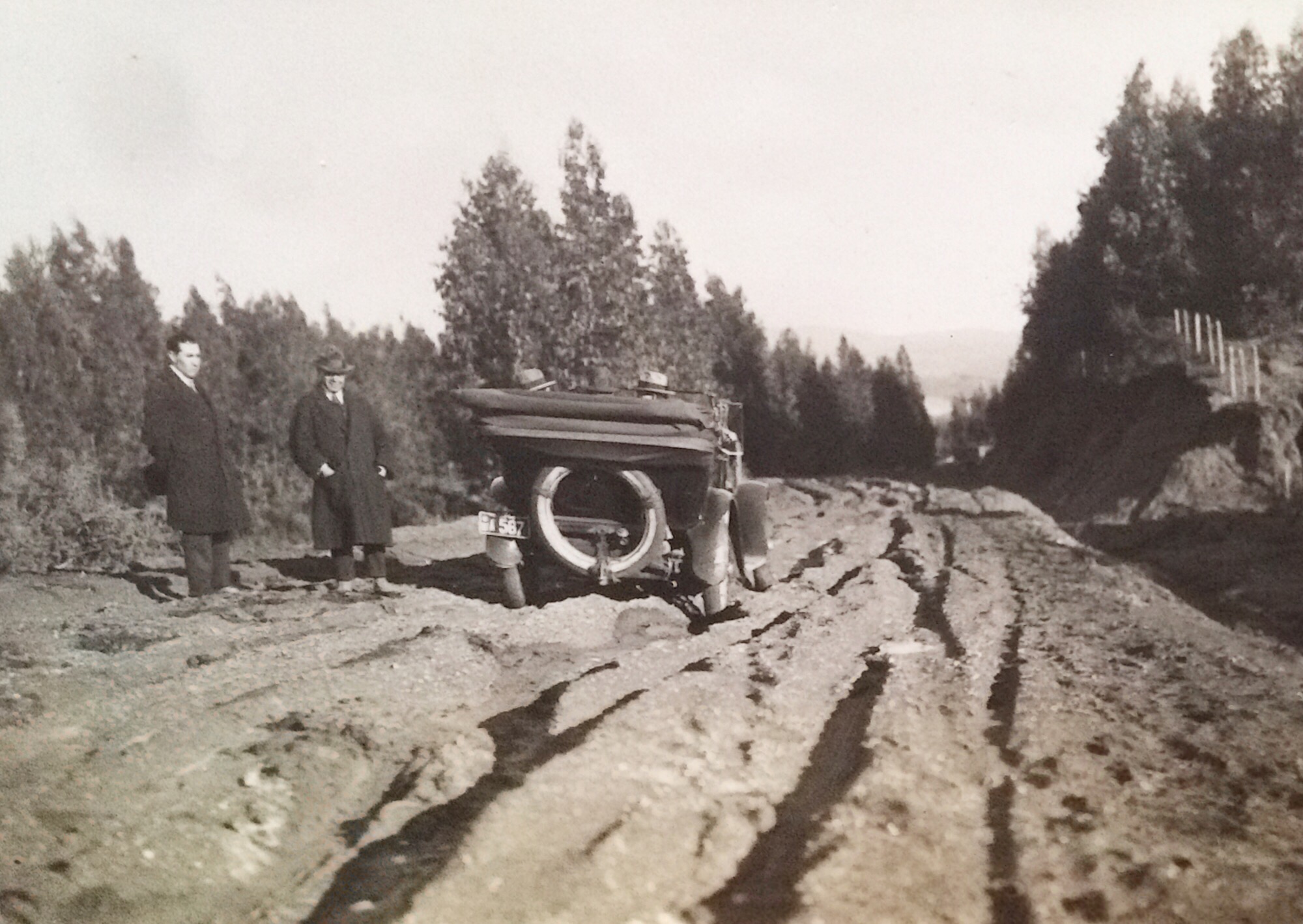 Camino Valparaíso Santiago en 1918