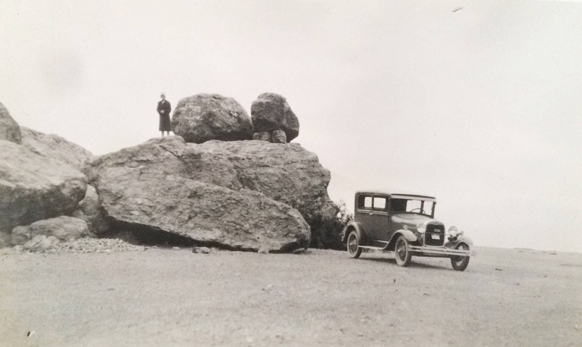 Automóvil en Meseta Jahuel, 1918