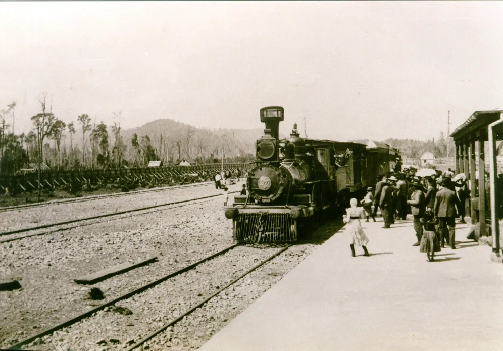 Estación FFCC Quilpué en 1888